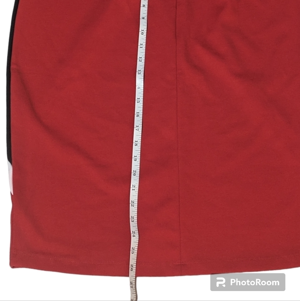 Eloquii Plus Size Colorblock Pencil Skirt 16 Red Black White Work Office - Picture 2 of 4